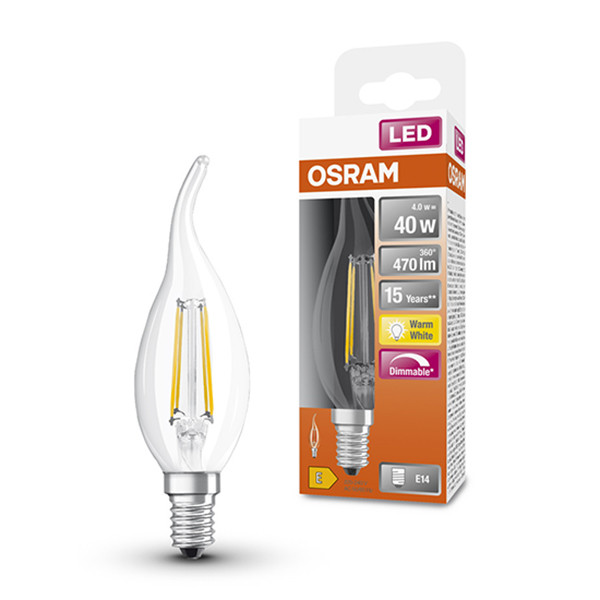 Osram LED lamp E14 | Sierkaars BA35 | Filament | Helder | Dimbaar | 2700K | 4W (40W)  LOS00128 - 1