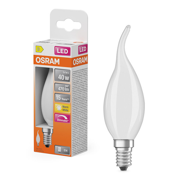 Osram LED lamp E14 | Sierkaars BA40 | Mat | 2700K | Dimbaar | 3.4W (40W) LOS01851 - 1