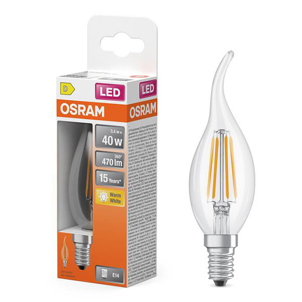 Osram LED lamp E14 | Sierkaars C35T | Filament | Helder | 2700K | 3.4W (40W) LOS01799 - 1