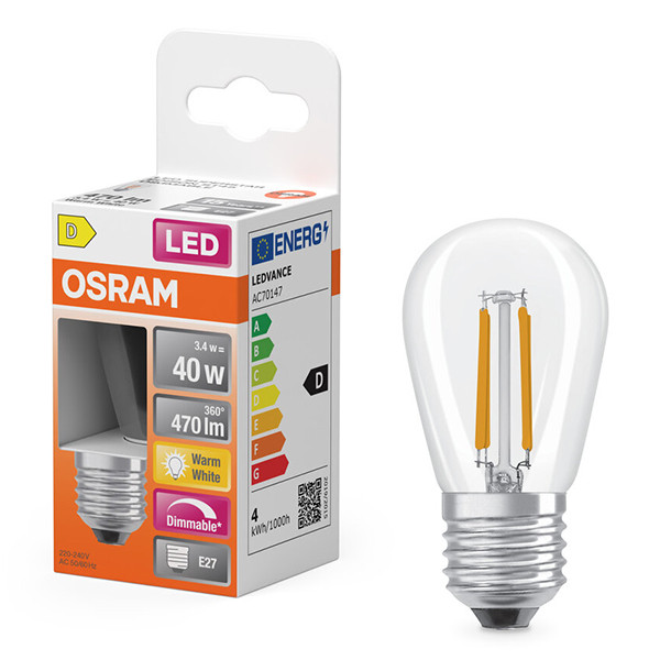 Osram LED lamp E27 | Edison ST64 | Filament | 2700K | Dimbaar | 3.4W (40W) LOS01883 - 1