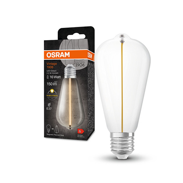 Osram LED lamp E27 | Edison ST64 | Vintage 1906 Magnetic | Helder | 2700K | 2.2W (16W)  LOS00527 - 1
