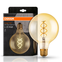 Osram LED lamp E27 | Globe G124 | Vintage 1906 | Filament | Goud | 2000K | 4W (28W)  LOS01505