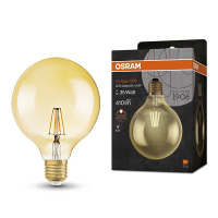 Osram LED lamp E27 | Globe G124 | Vintage 1906 | Filament | Goud | 2400K | 4W (35W)  LOS01489