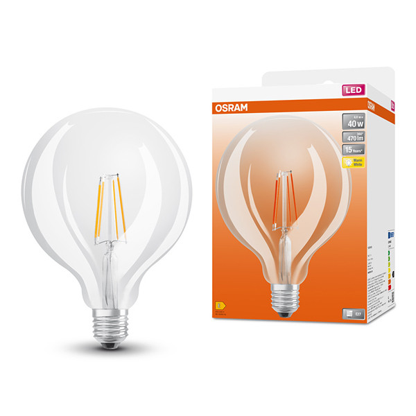 Osram LED lamp E27 | Globe G125 | Filament | Helder | 2700K | 4W (40W)  LOS01425 - 1