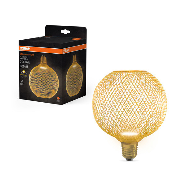 Osram LED lamp E27 | Globe G125 | Goud | Decor Flat | 2700K | 3.5W (28W) LOS00784 - 1