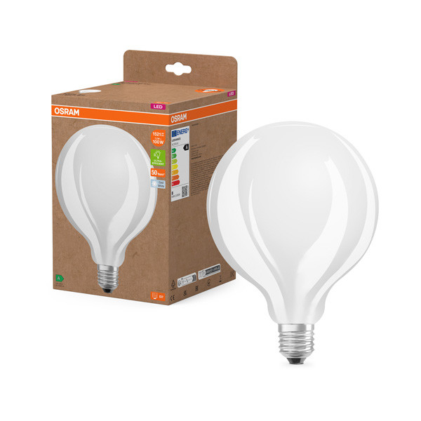 Osram LED lamp E27 | Globe G125 | Ultra Efficient | Mat | 4000K | 7.2W (100W) LOS01020 - 1