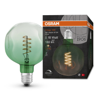 Osram LED lamp E27 | Globe G125 | Vintage 1906 | Filament | Groen | 1600K | Dimbaar | 4.5W (18W)  LOS01439
