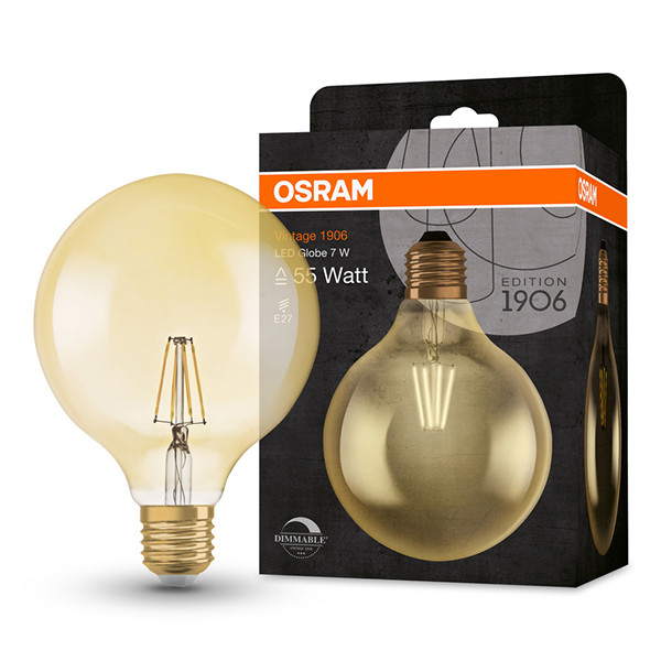 Osram LED lamp E27 | Globe G125 | Vintage 1906 | Filament | Helder | 2400K | Dimbaar | 6.5W (55W) LOS02527 - 1