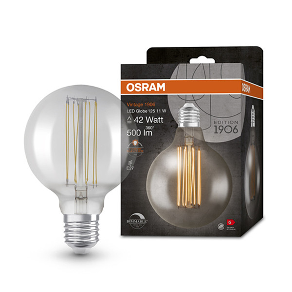 Osram LED lamp E27 | Globe G125 | Vintage 1906 | Smoke | 1800K | Dimbaar | 11W (42W)  LOS00481 - 1