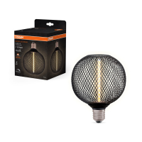 Osram LED lamp E27 | Globe G125 | Zwart | Decor Straw | 1800K | Dimbaar | 3.5W (12W) LOS00796