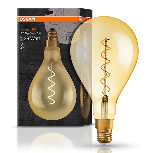 Osram LED lamp E27 | Globe G160 | Vintage 1906 | Filament | Goud | 2000K | 4W (28W)  LOS01503 - 1