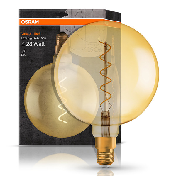 Osram LED lamp E27 | Globe G200 | Vintage 1906 | Filament | Goud | 2000K | 4W (28W)  LOS01509 - 1