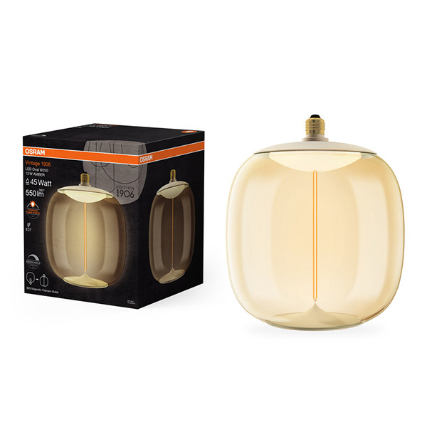 Osram LED lamp E27 | Globe G250 | Vintage 1906 | Filament | Amber | 1800K | Dimbaar | 12W (45W)  LOS01741 - 1