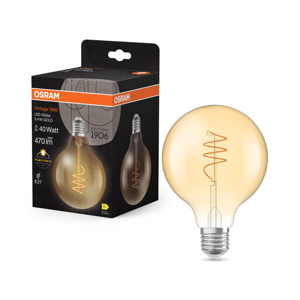 Osram LED lamp E27 | Globe G95 | Goud | Filament | 2700K | 3.4W (40W)  LOS00844 - 1