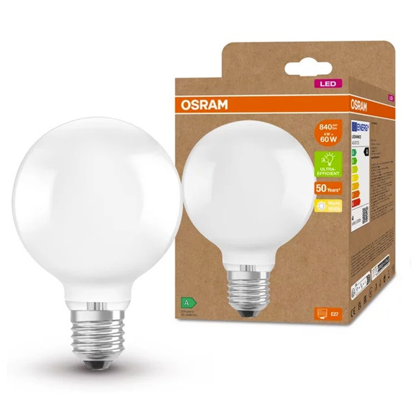 Osram LED lamp E27 | Globe G95 | Ultra Efficient | Mat | 3000K | 3.8W (60W)  LOS00236 - 1