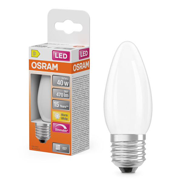 Osram LED lamp E27 | Kaars B35 | Mat | 2700K | Dimbaar | 3.4W (40W) LOS02132 - 1