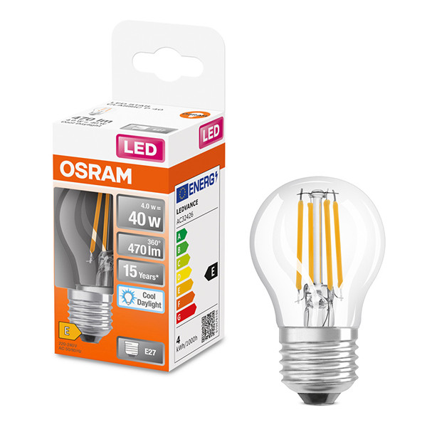 Osram LED lamp E27 | Kogel P45 | Filament | 6500K | 4W (40W) LOS01239 - 1