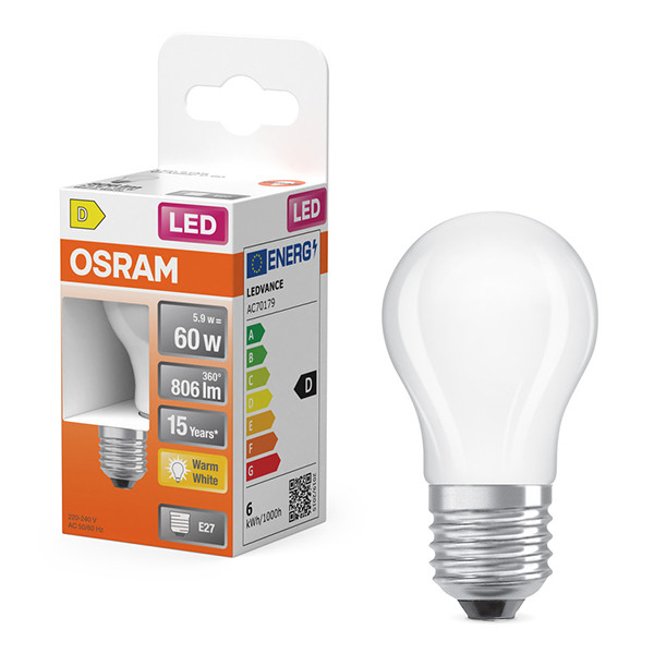 Osram LED lamp E27 | Kogel P45 | Mat | 2700K | 5.5W (60W)  LOS01255 - 1
