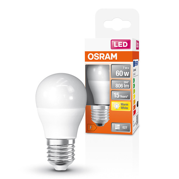 Osram LED lamp E27 | Kogel P45 | Mat | 2700K | 6.5W (60W) LOS02425 - 1