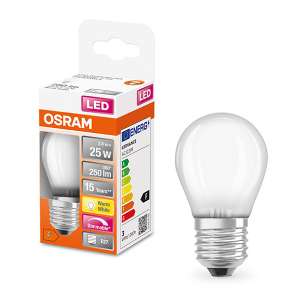 Osram LED lamp E27 | Kogel P45 | Mat | 2700K | Dimbaar | 2.2W (25W)  LOS00166 - 1