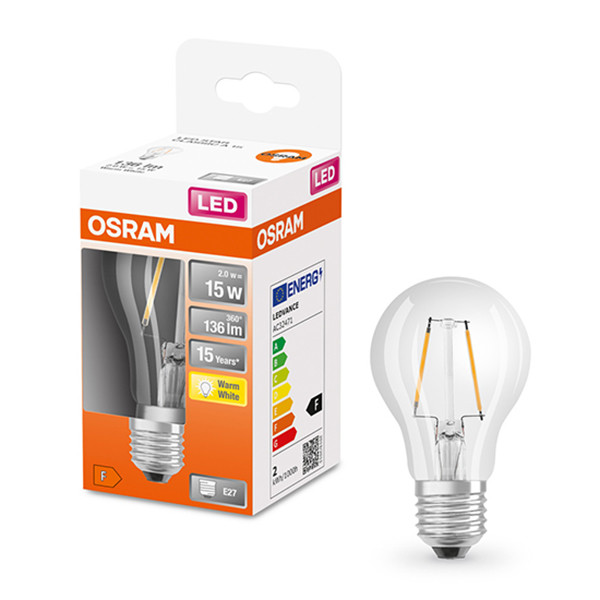 Osram LED lamp E27 | Peer A60 | Filament | 2700K | 1.5W (15W) LOS00068 - 1