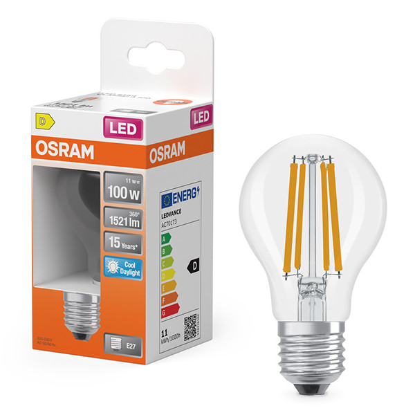 Osram LED lamp E27 | Peer A60 | Filament | 6500K | 11W (100W) LOS01137 - 1