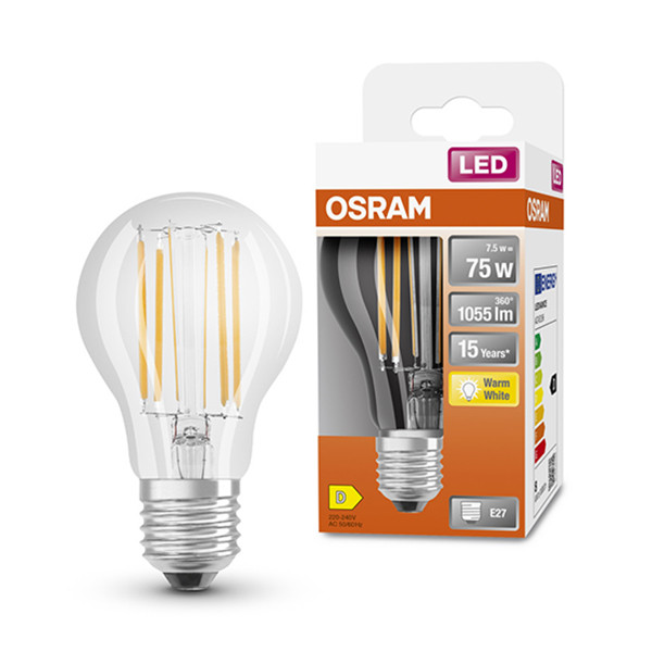 Osram LED lamp E27 | Peer A60 | Filament | Helder | 2700K | 7.5W (75W)  LOS00080 - 1