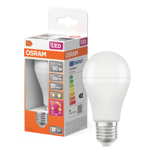 Osram LED lamp E27 | Peer A60 | Mat | 2000-2700K | 8W (60W) LOS02637 - 1