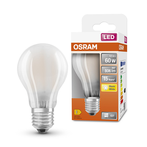 Osram LED lamp E27 | Peer A60 | Mat | 2700K | 6.5W (60W)  LOS00096 - 1