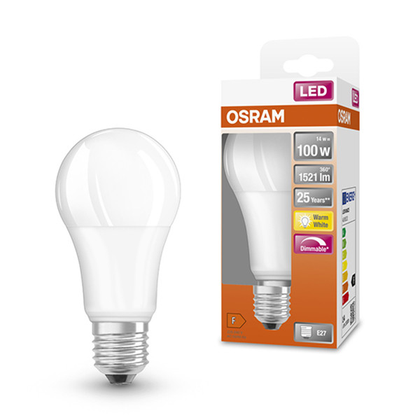 Osram LED lamp E27 | Peer A60 | Mat | 2700K | Dimbaar | 14W (100W)  LOS00064 - 1