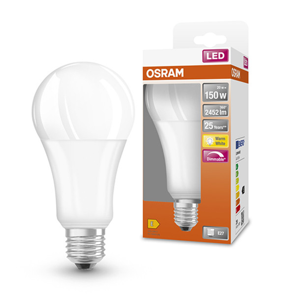 Osram LED lamp E27 | Peer A60 | Mat | 2700K | Dimbaar | 20W (150W)  LOS00066 - 1