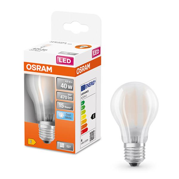 Osram LED lamp E27 | Peer A60 | Mat | 4000K | 4W (40W)  LOS00094 - 1