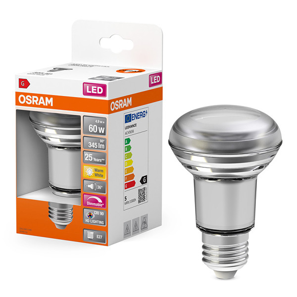 Osram LED lamp E27 | Reflector R80 | Helder | 2700K | Dimbaar | 4.9W (60W) LOS01353 - 1