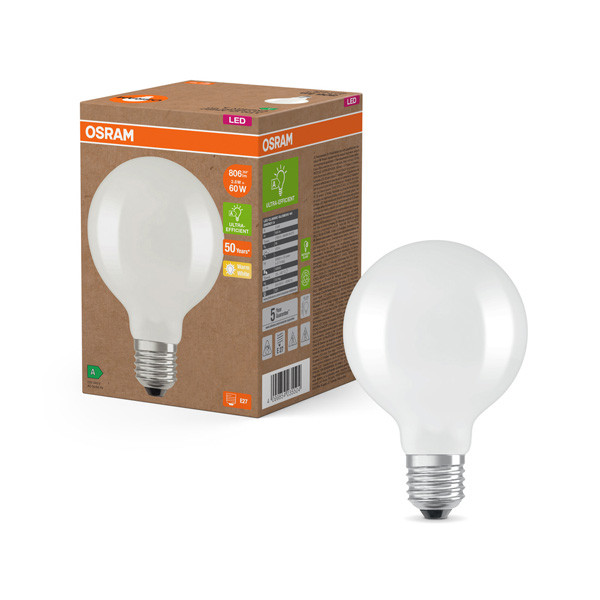 Osram LED lamp E27 | UltraEfficient | Globe G95 | Mat | 2700K | 3.8W (60W) LOS00998 - 1