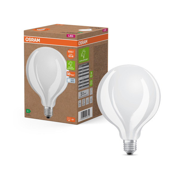 Osram LED lamp E27 | UltraEfficient | Globe G95 | Mat | 4000K | 3.8W (60W) LOS01000 - 1