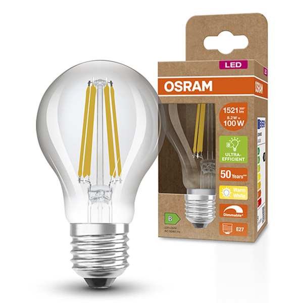 Osram LED lamp E27 | UltraEfficient | Peer A60 | Filament | 2700K | Dimbaar | 8.2W (100W) LOS00252 - 1