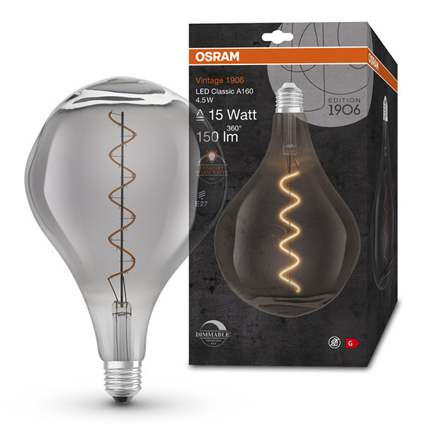 Osram LED lamp E27 | Vintage 1906 | Filament | Smoke | 1700K | Dimbaar | 4.5W (15W)  LOS01447 - 1
