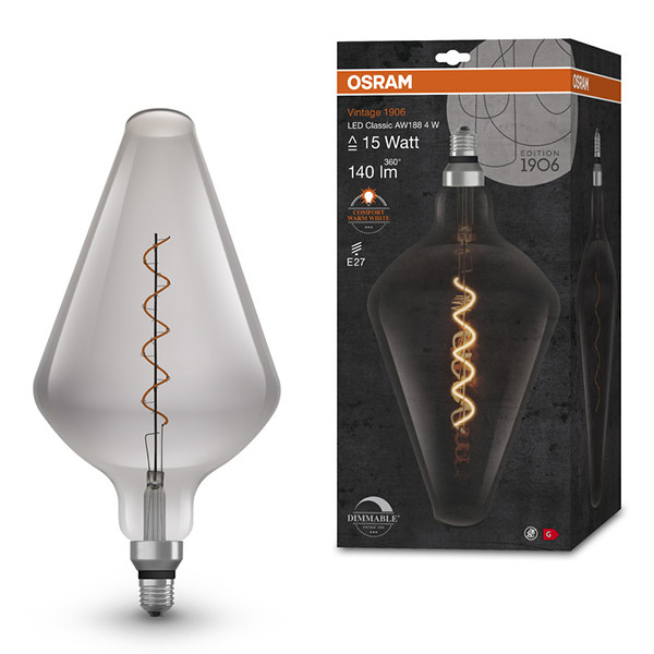 Osram LED lamp E27 | Vintage 1906 | Filament | Smoke | 1800K | Dimbaar | 4W (15W)  LOS01449 - 1