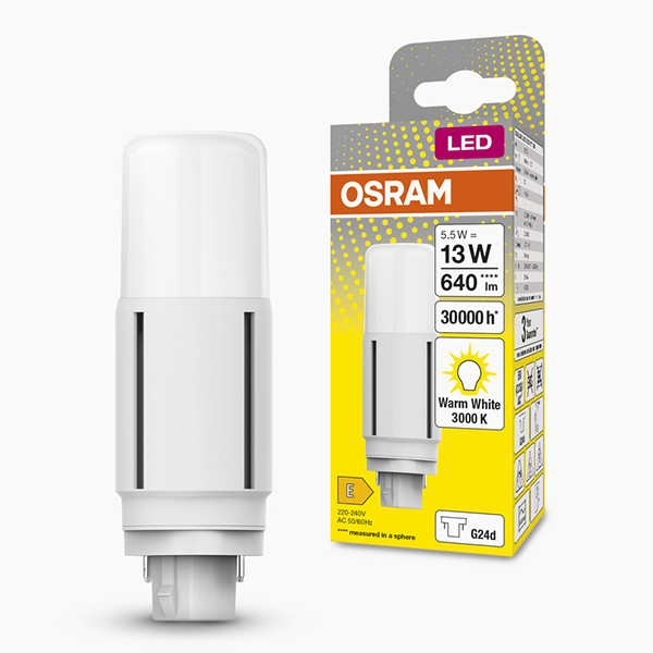 Osram LED lamp G24d-1 | PL-C | Mat | 3000K | 640 lumen | 5.5W (13W)  LOS01577 - 1