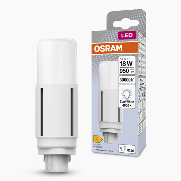 Osram LED lamp G24d-2 | PL-C | Mat | 4000K | 950 lumen | 7.5W (18W)  LOS01583 - 1