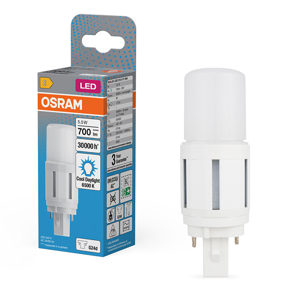 Osram LED lamp PL-C | G24d | 6500K | 700 lumen | 5.5W (13W) LOS02589 - 1