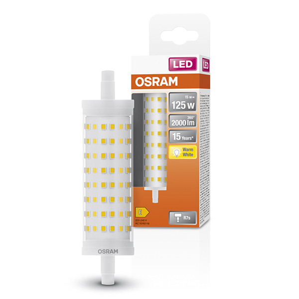 Osram LED lamp R7s | Staaflamp | 118mm | Helder | 2700K | 15W (125W)  LOS01399 - 1