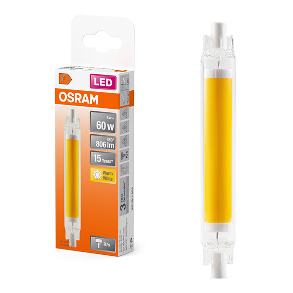 Osram LED lamp R7s | Staaflamp | 118mm | Helder | 2700K | 8W (60W)  LOS01781 - 1