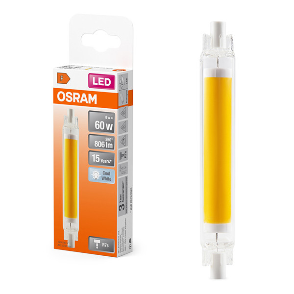 Osram LED lamp R7s | Staaflamp | 118mm | Helder | 4000K | 8W (60W)  LOS01783 - 1
