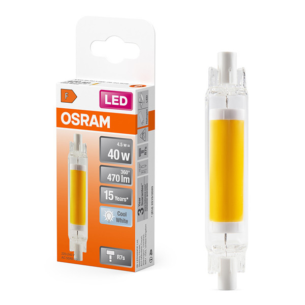 Osram LED lamp R7s | Staaflamp | 78mm | Helder | 4000K | 4.5W (40W)  LOS01779 - 1