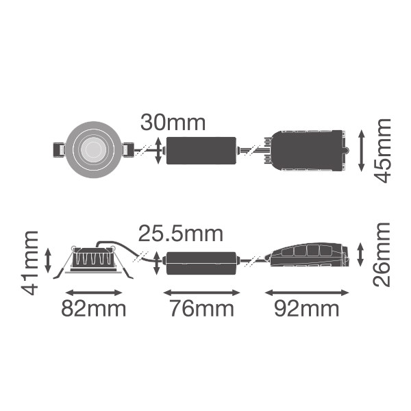 Osram Led inbouwspot | Rond | 2700-3000-4000K | Wit | Ø 68mm | IP65 | Dimbaar | 6W LOS02347 - 4