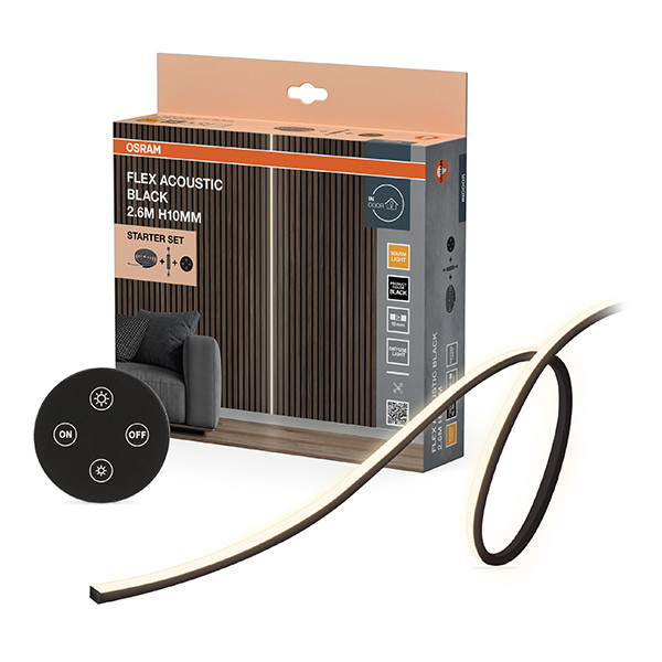 Osram Led strip voor Akoestische Panelen | Flex | 2.6 meter | 3000K | 10mm | Start Set LOS01966 - 1