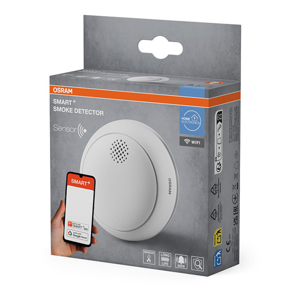 Osram Slimme Rookmelder | WiFi | Batterij Gevoed | 85 dB | Wit LOS02239 - 2