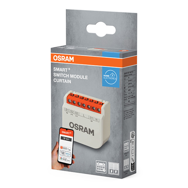 Osram Smart+ inbouwschakelaar module voor gordijnen/rolluiken | WiFi | Wit/oranje LOS02227 - 2