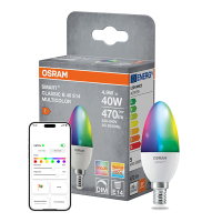 Osram Smart lamp E14 | Kaars B40 | Mat | RGB + 2700-6500K | Matter over WiFi | 4.9W (40W) LOS02361